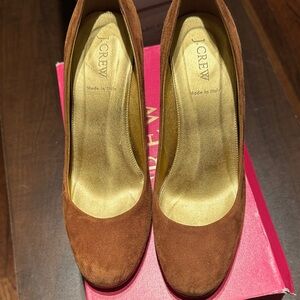 J. Crew Women's Tan Suede Heels